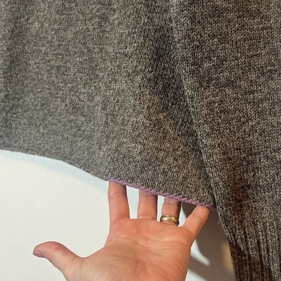 Sundance Women’s Sweater Medium Size Gray Wool Alpaca Long Sleeves - Picture 8 of 10
